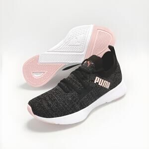 PUMA Flyer Runner Knit Slip-On Women’s Black Running Shoes | Size 6.5